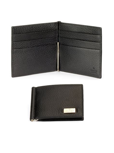 gucci leather money clip wallet black|Gucci wallet snake cheap.